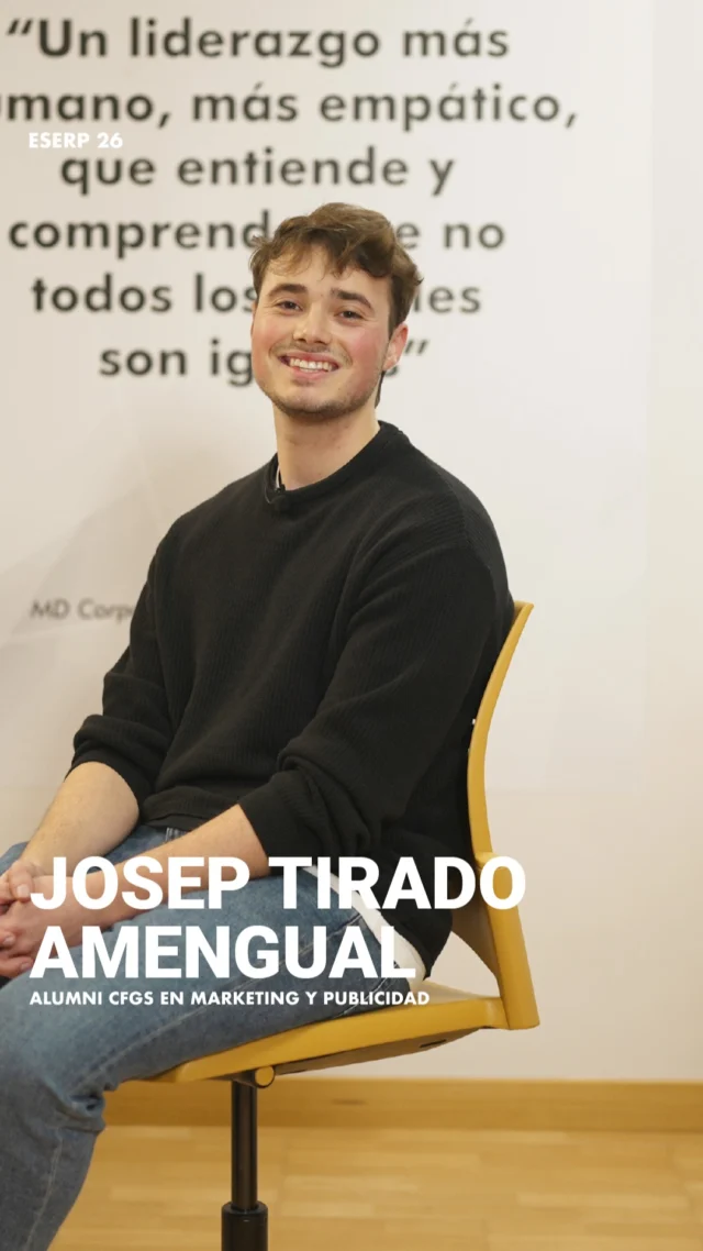 Josep Tirado, alumni del CFGS en Marketing y Publicidad, nos cuenta su experiencia en eserp: qué le motivó a elegirnos, cómo vivió su etapa formativa y qué aprendizajes se lleva para su futuro profesional. 💡🎓

#eserp #businessschool #alumni #cfgs #marketing